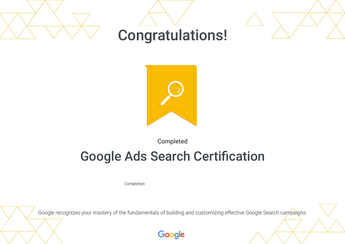 Google Ads Certificate